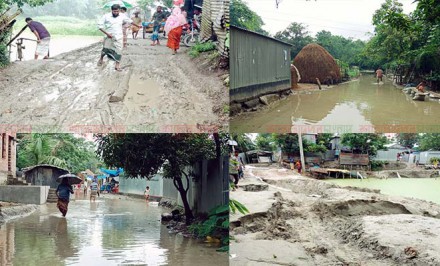 স্বাধীনতার ৫০ বছর পরেও গ্রামটিতে সরকারি ভাবে কোন রাস্তা নির্মান হয়নি