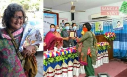 সেই পত্রিকা বিক্রেতা খুকির হাতে শ্রেষ্ঠ জয়িতার পুরুষ্কার