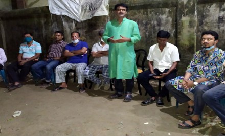 সনাতন ধর্মাবলম্বীদের সাথে মেয়র প্রার্থী আব্দুর রহিমের মত বিনিময়