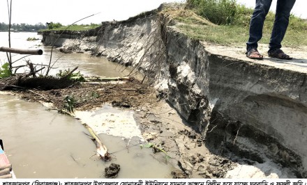 শাহজাদপুরে ২’শতাধিক ঘরবাড়ি যমুনায় বিলীন