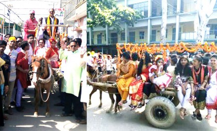 শাহজাদপুরে উৎসবমূখর পরিবেশে বর্ষবরণ