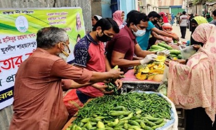 যুবলীগ নেতা দিনারের ব্যক্তিগত উদ্যোগে মানবতার বাজার