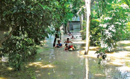 যমুনার পানি বেড়ে নতুন এলাকা প্লাবিত