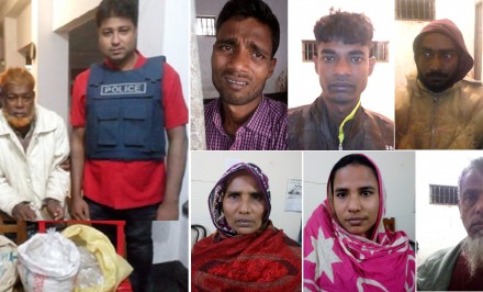 শাহজাদপুর থানা পুলিশের অভিযানে হেরোইন,গাঁজা,মদ ব্যবসায়ীসহ গ্রেফতার ৮