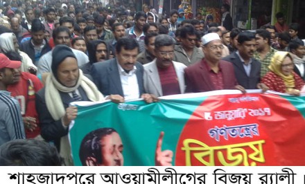শাহজাদপুরে আওয়ামীলীগের গণতন্ত্রের বিজয় দিবস পালিত
