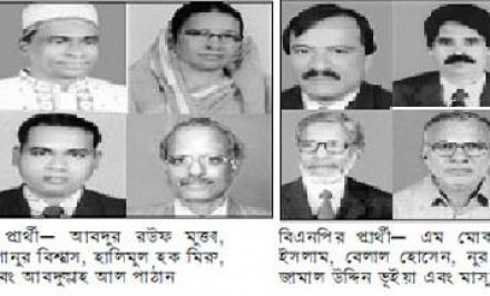 সিরাজগঞ্জে নৌকা-ধানের শীষের লড়াই শুরু