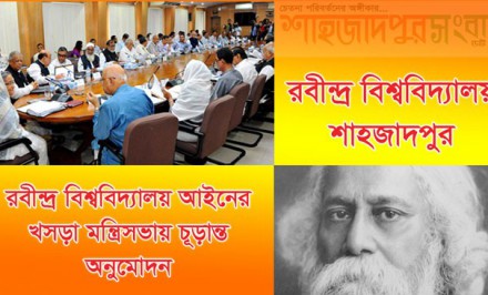 রবীন্দ্র বিশ্ববিদ্যালয় আইনের খসড়া মন্ত্রিসভায় চূড়ান্ত অনুমোদন