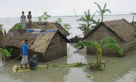 বন্যার কবলে পড়ে দিশেহারা বেলকুচির মানুষঃ শিক্ষা প্রতিষ্ঠান, ঘরবাড়িসহ কয়েক’শ একর আবাদি জমি তলিয়ে গিয়েছে