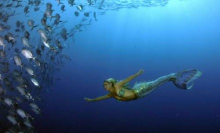 ব্রিটিশ তরুণী মৎস্যকন্যায় পরিণত