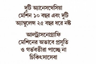 শাহজাদপুর উপজেলা স্বাস্থ্য কমপ্লেক্সের জরাজীর্ণ চিকিৎসা সরঞ্জাম, সেবাবঞ্চিত ৮ লাখ মানুষ