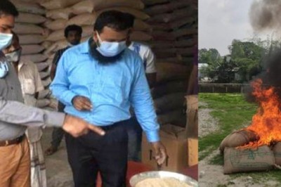 শাহজাদপুরে ভেজাল গো-খাদ্য পুড়িয়ে ধ্বংস