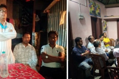 সভাপতি প্রার্থী বিজয় ঘোষ ও সাধারন সম্পাদক প্রার্থী সেতু সেনের মতবিনিময়