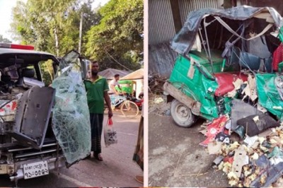 শাহজাদপুরে অ্যাম্বুলেন্স-সিএনজি মুখোমুখি সংঘর্ষে নিহত ১ আহত ২